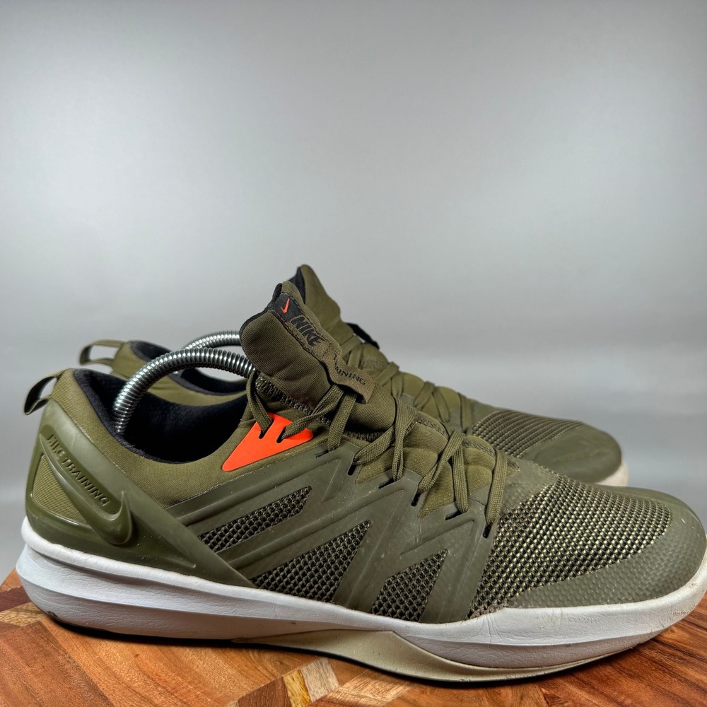 Nike Retaliation TR 2 Mens 11 Olive Canvas Orange Training Shoes AA7063-300